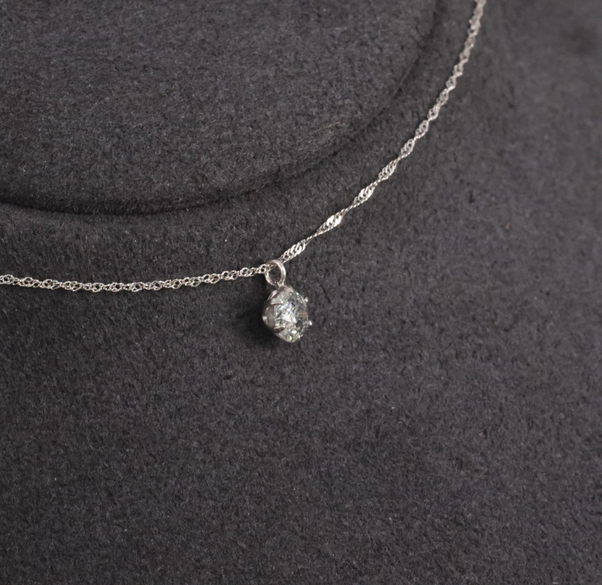 Classic 0.30ct Round Natural Untreated Diamond Pendant & Platinum Chain Necklace