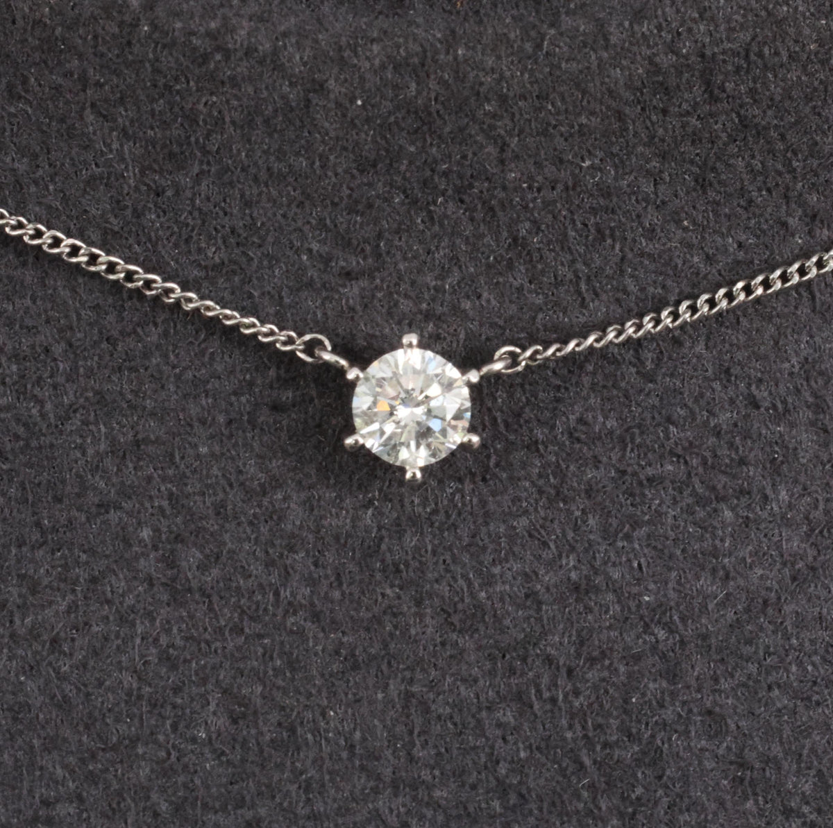 Fine 0.30ct HI/VS Round Natural Untreated Diamond Platinum Chain Necklace