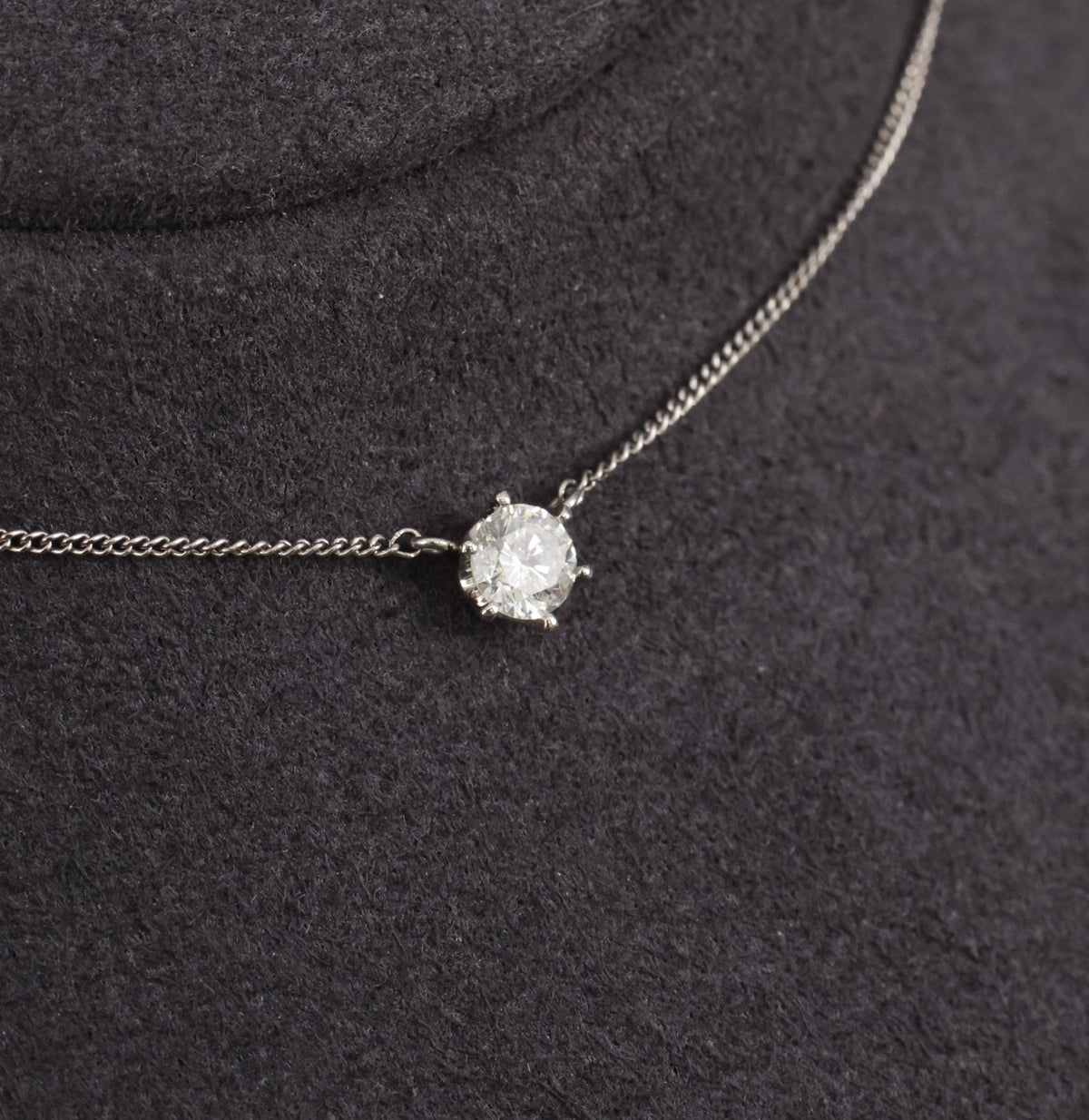 Fine 0.30ct HI/VS Round Natural Untreated Diamond Platinum Chain Necklace