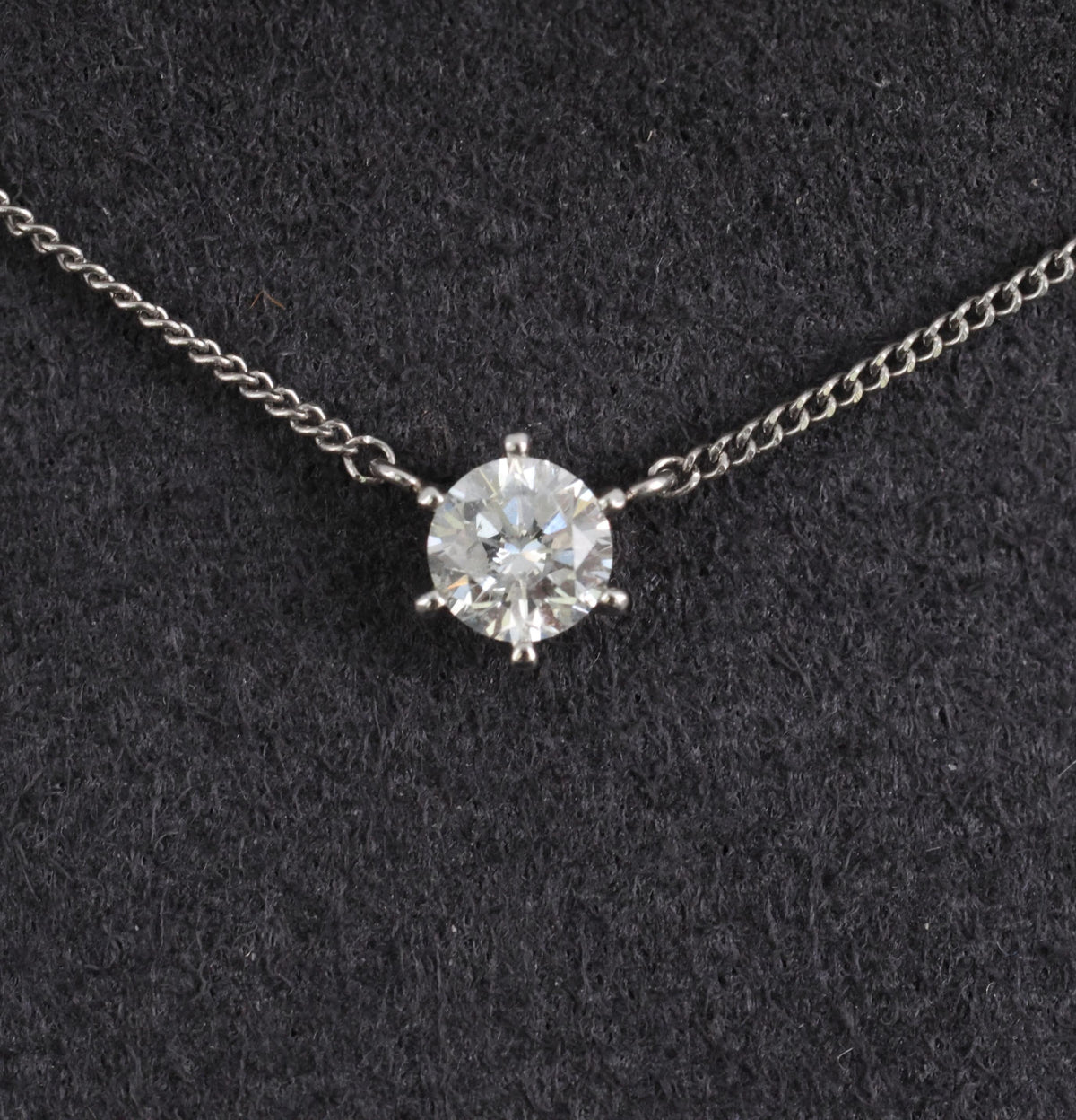 Fine 0.30ct HI/VS Round Natural Untreated Diamond Platinum Chain Necklace