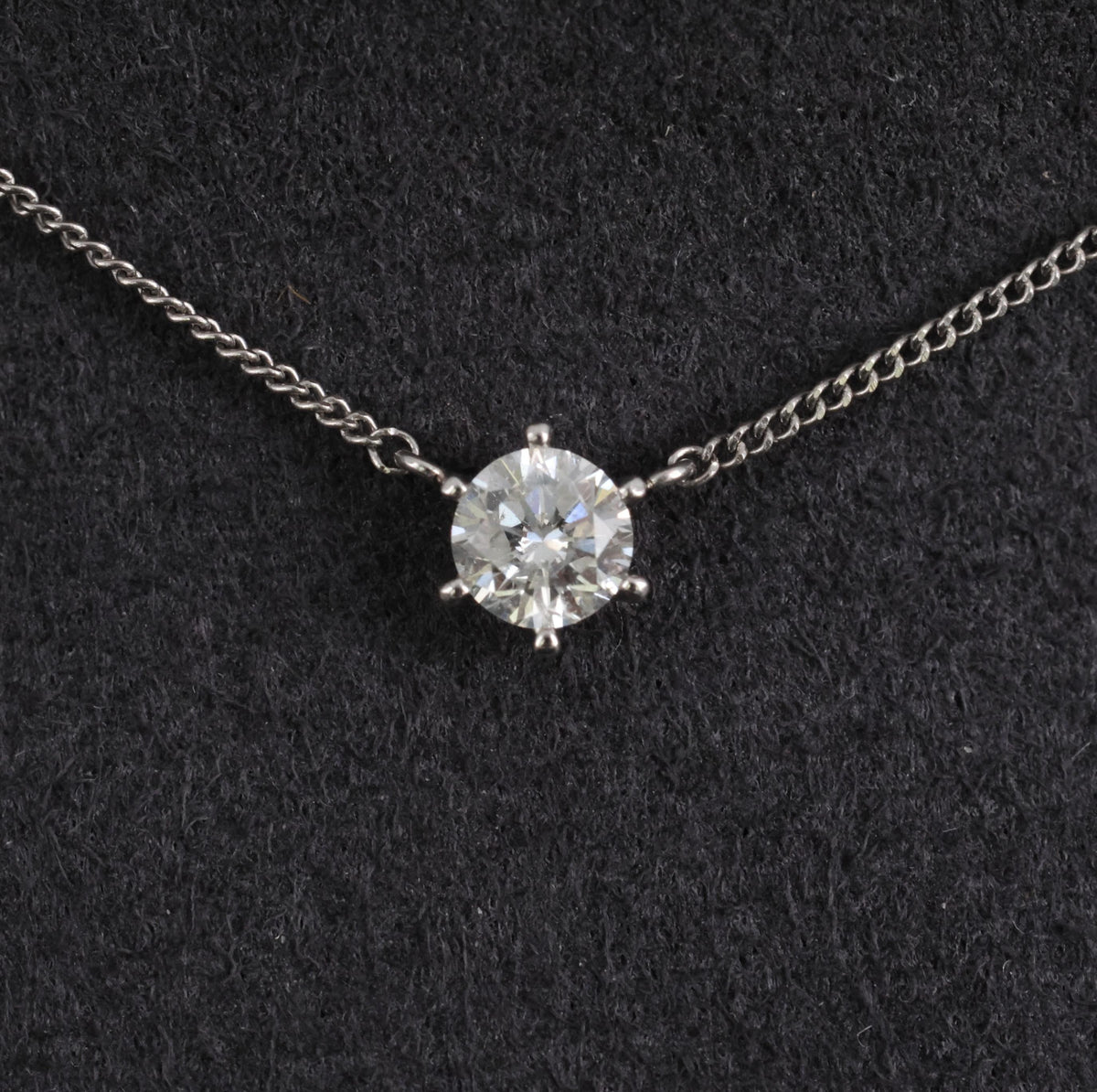 Fine 0.30ct HI/VS Round Natural Untreated Diamond Platinum Chain Necklace