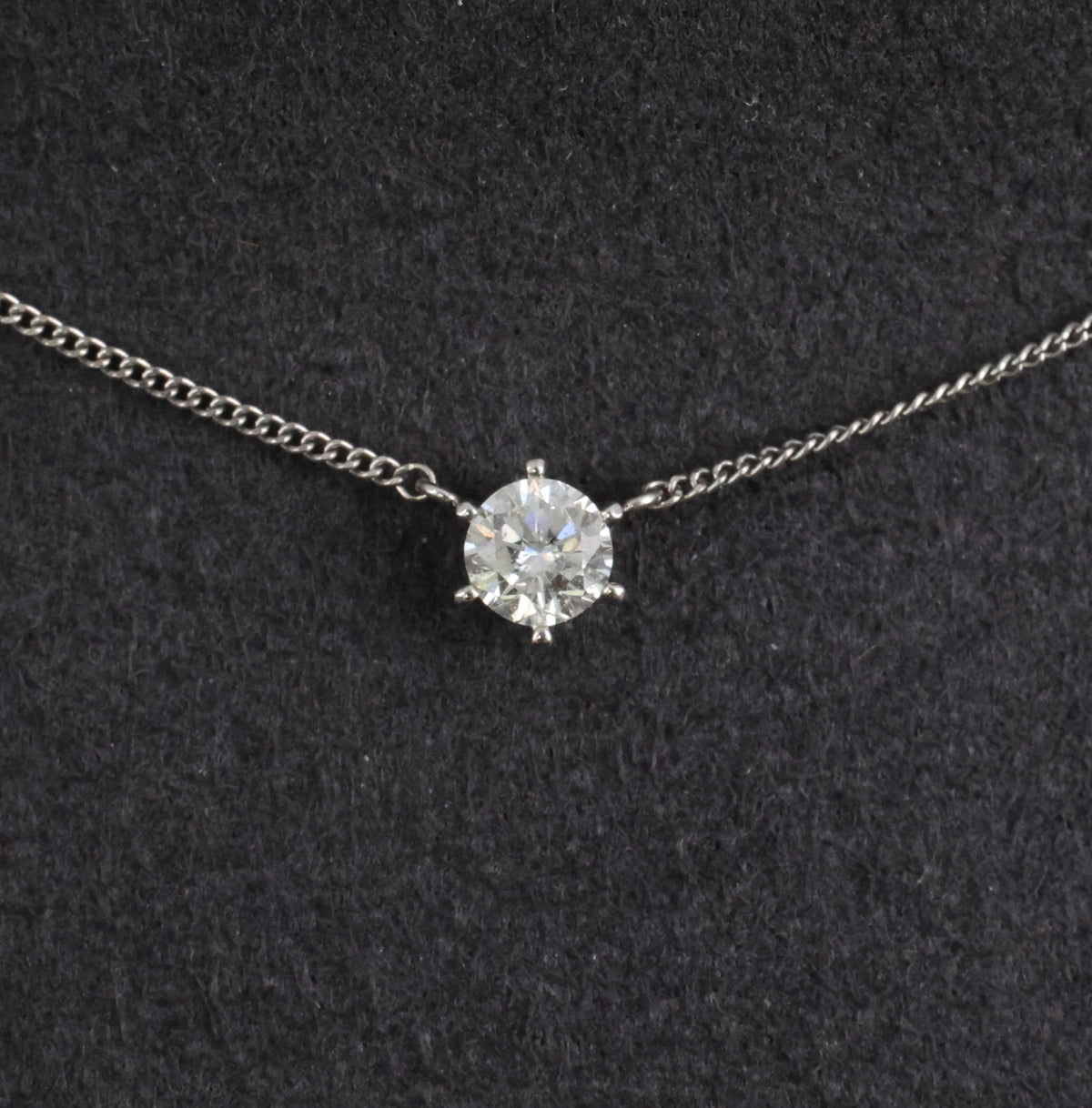 Fine 0.30ct HI/VS Round Natural Untreated Diamond Platinum Chain Necklace