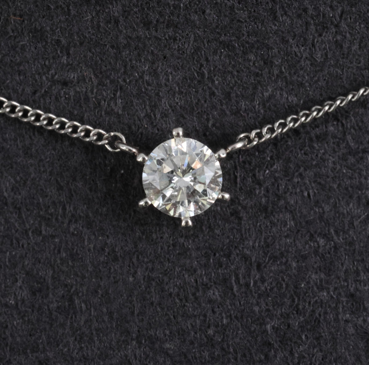 Fine 0.30ct HI/VS Round Natural Untreated Diamond Platinum Chain Necklace