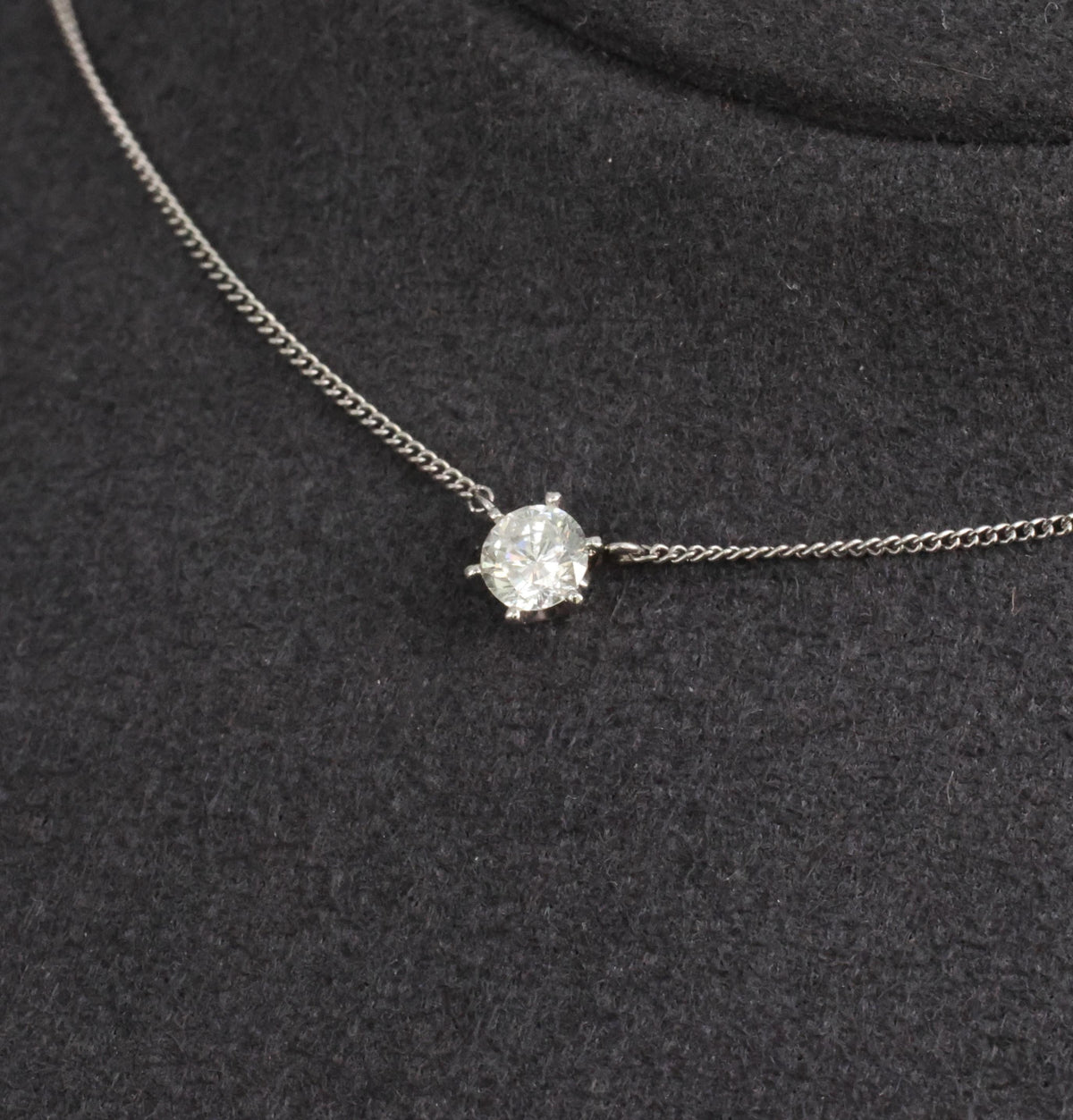 Fine 0.30ct HI/VS Round Natural Untreated Diamond Platinum Chain Necklace