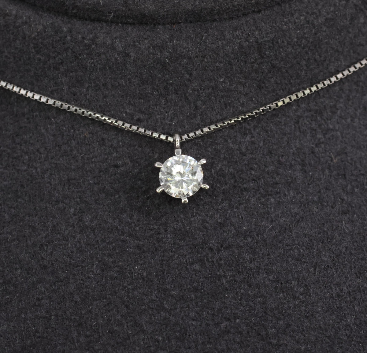 Classic 0.35ct Round Natural Untreated Diamond Platinum Pendant Necklace