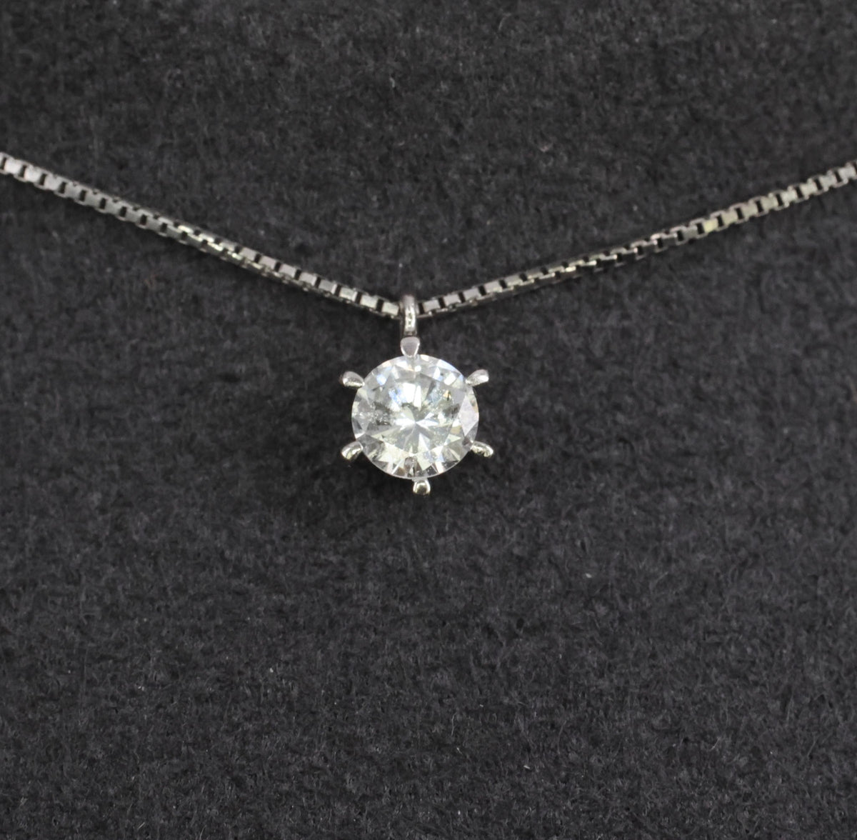 Classic 0.35ct Round Natural Untreated Diamond Platinum Pendant Necklace