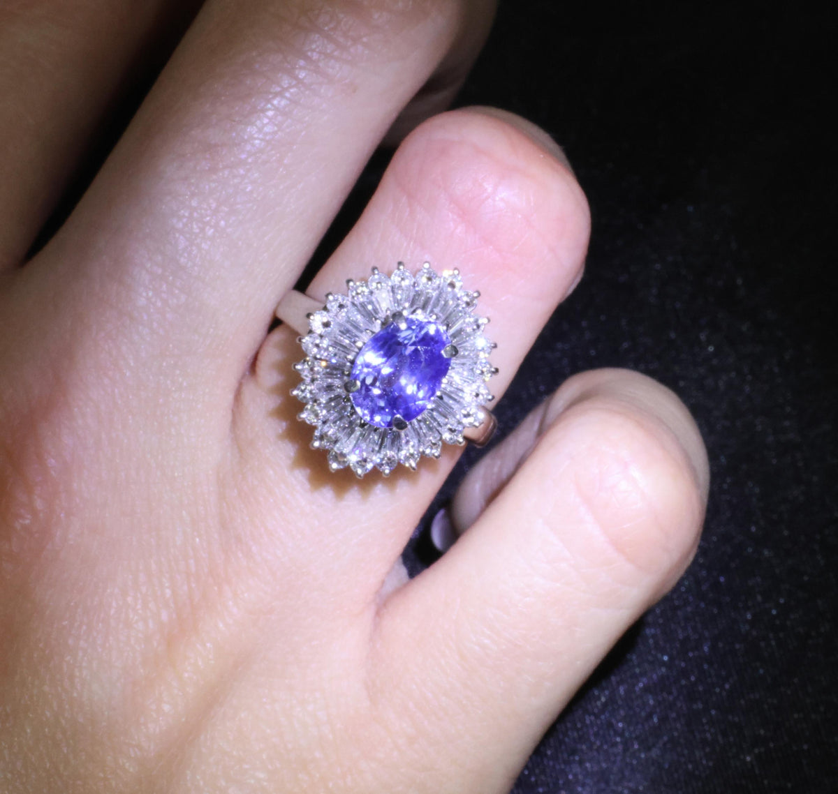 3.99ct GIA Ceylon NO HEAT Color Change Sapphire & 1.26ct Diamond Platinum Ring