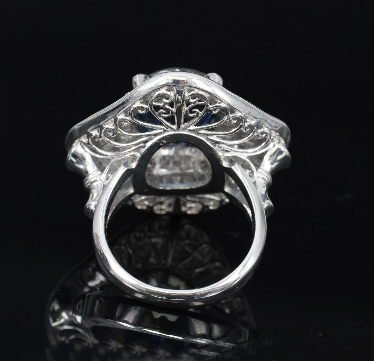 Massive 8.05ct GIA Thai Blue Sapphire & 3.16ct Diamond Platinum Ring, Size 7.5