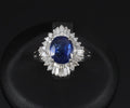 RARE 2.39ct GIA Burma No Heat Sapphire & 0.55ct Platinum Ring, Size 6