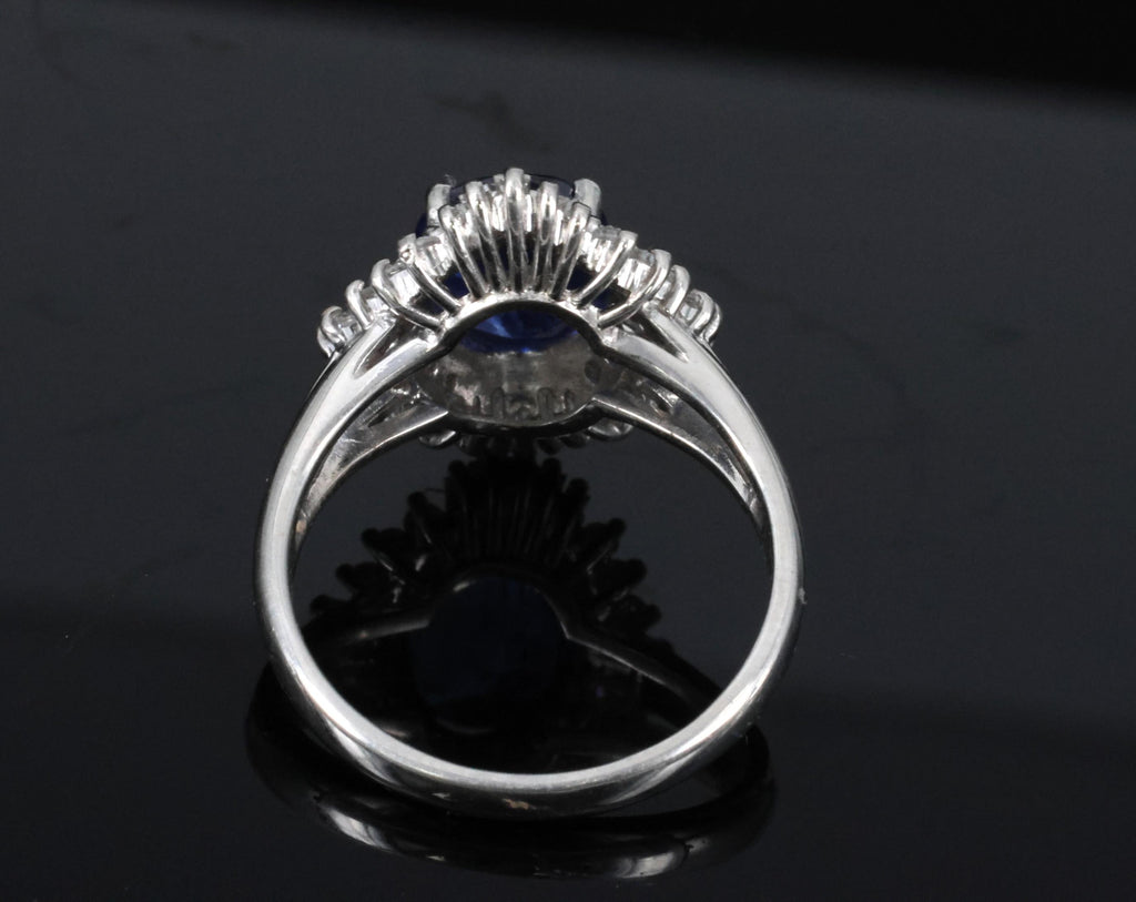RARE 2.39ct GIA Burma No Heat Sapphire & 0.55ct Platinum Ring, Size 6