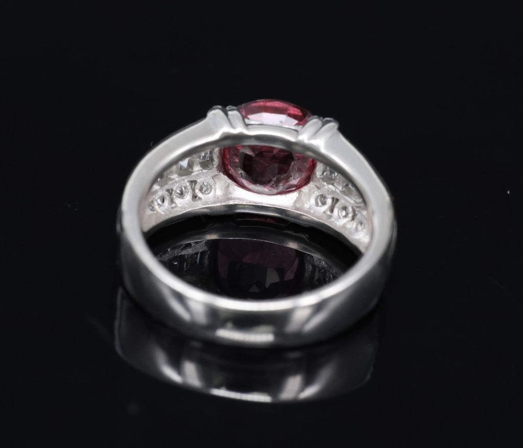 Rare 3.04ct GIA Certified Thai Ruby & 0.49ct Diamond Platinum Ring Size 6