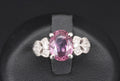 Fine 2.97ct GIA Madagascar Pink Sapphire & 0.13ct Diamond Platinum Ring Size 5