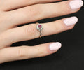 Vintage 0.21ct Natural Ruby & 0.05ct Diamond Handmade Platinum Ring Size 4.5
