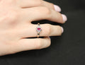 0.22ct Natural Intense Red Ruby & 0.07ct Diamond Platinum Ring Size 7.5, 3.18g