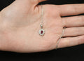 Fine 0.30ct Intense Red Ruby & 0.45ct Diamond 16 Inch Platinum Necklace 3.21g