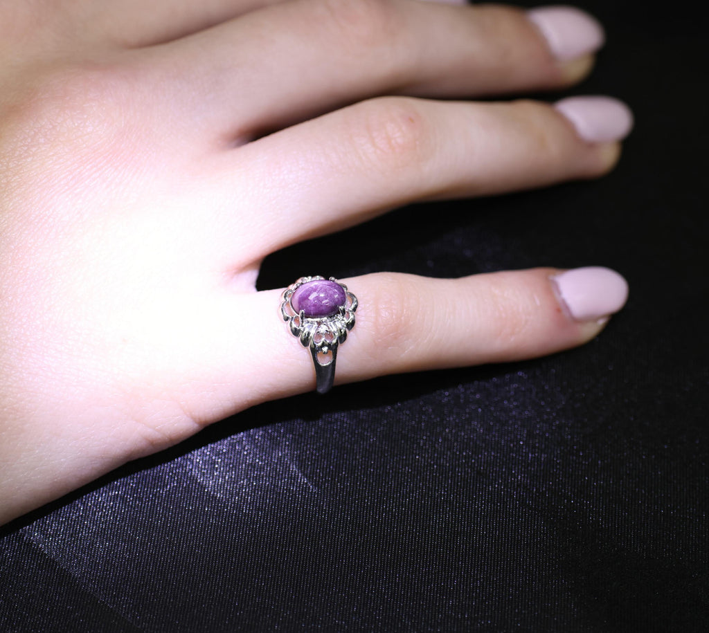 Vintage 2.10ct Natural Star Ruby & 0.02ct Diamond Platinum Ring Size 4.75, 3.0gr