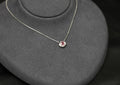 Fine 0.33ct Vivid Red Ruby & 0.19ct Diamond Platinum 16 Inch Necklace, 5.26g