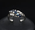 Estate 0.85ct Royal Blue Sapphire & 0.09ct Diamond Platinum Ring, Size 6.75