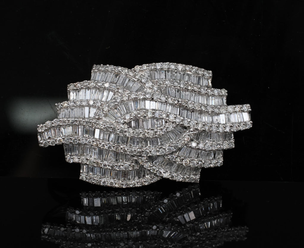 Vintage 4.00ct Natural Untreated Diamond & 18K White Gold Slide Pendant, 10.4g