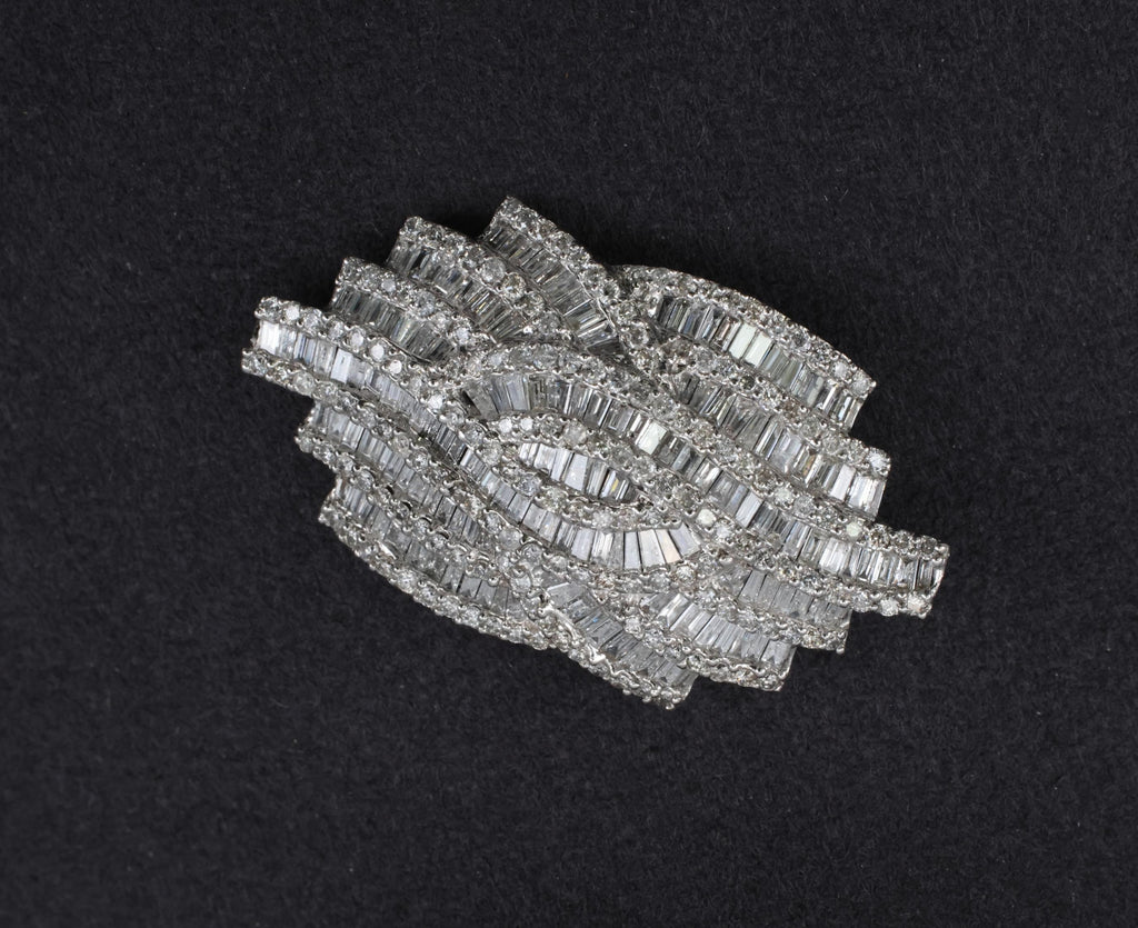 Vintage 4.00ct Natural Untreated Diamond & 18K White Gold Slide Pendant, 10.4g
