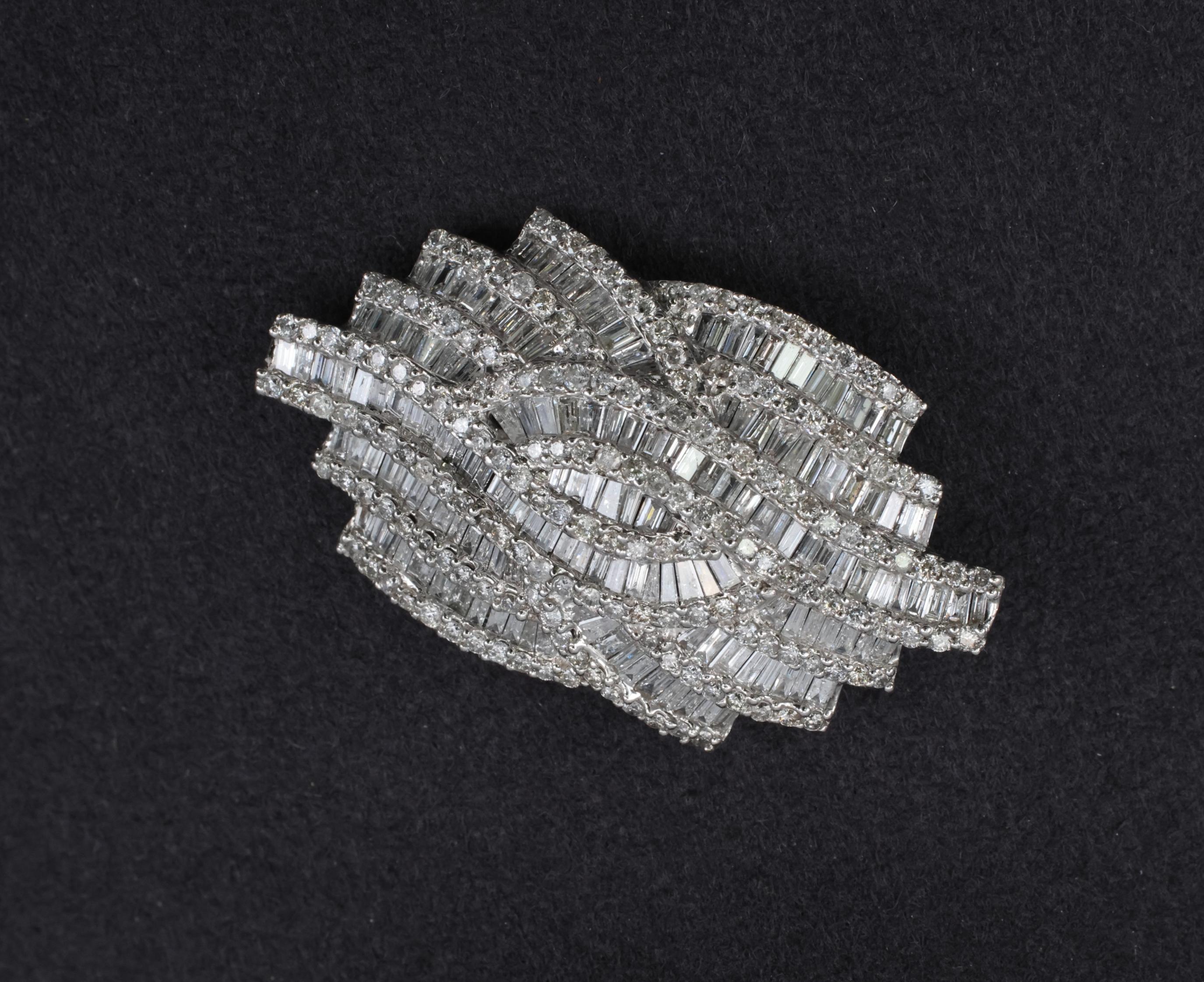 Vintage 4.00ct Natural Untreated Diamond & 18K White Gold Slide Pendant, 10.4g