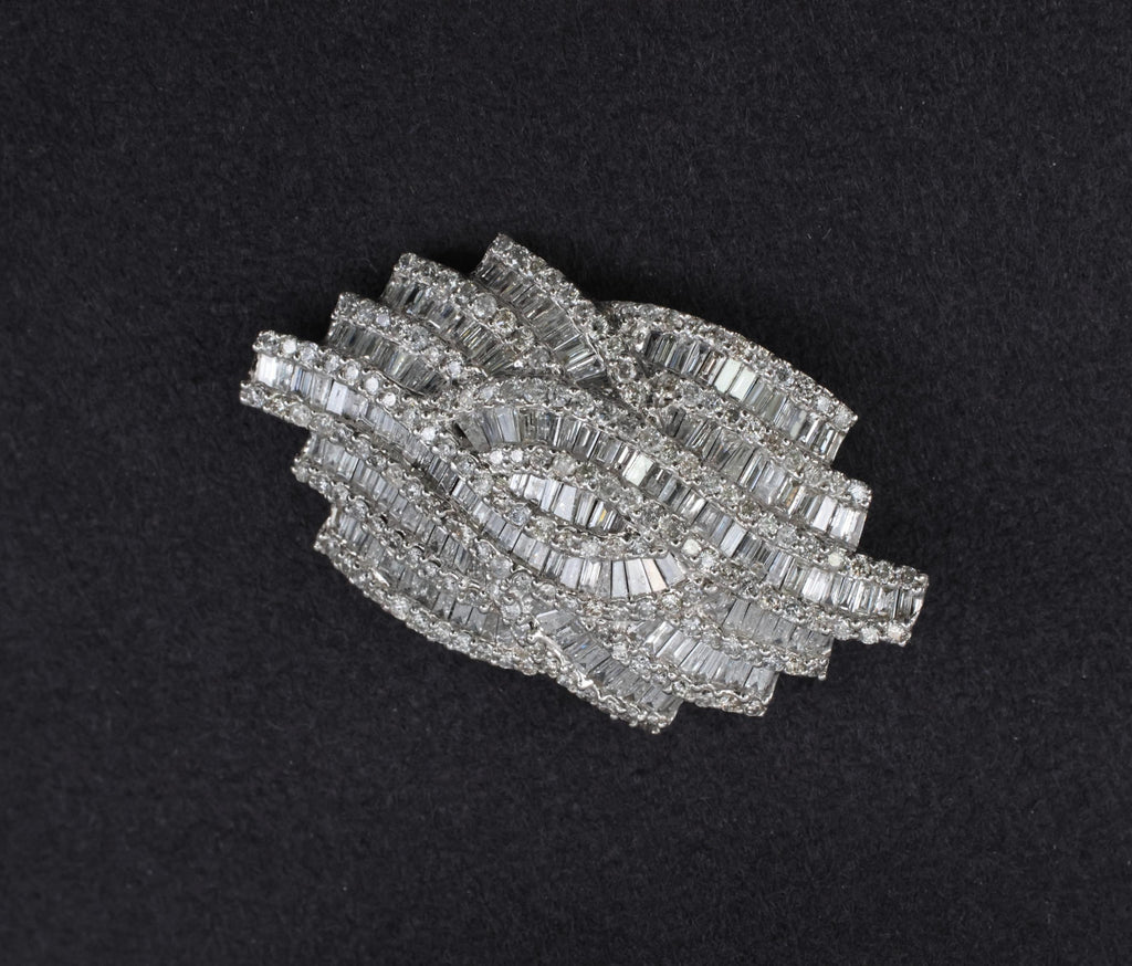 Vintage 4.00ct Natural Untreated Diamond & 18K White Gold Slide Pendant, 10.4g