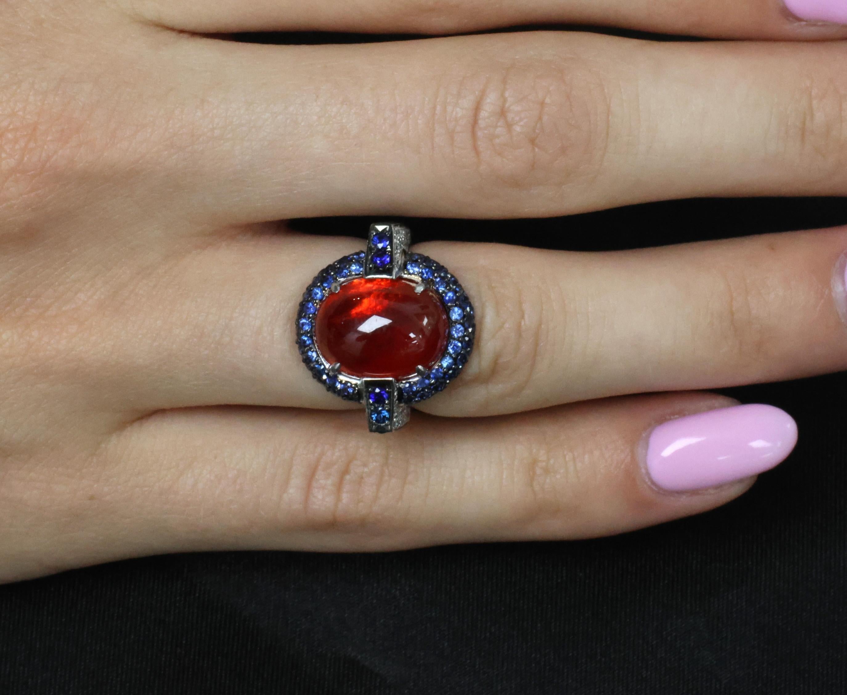 10.65ct GIA Ruby 1.50ct Blue Sapphire & 0.39ct Diamond Platinum Ring Size 5