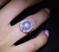 Fine 5.33ct Natural Blue Star Sapphire & 0.52ct Diamond Platinum Ring, Size 6