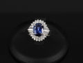Fine 2.37ct GIA Madagascar Sapphire & 0.54ct Diamond Platinum Ring Size 6.75