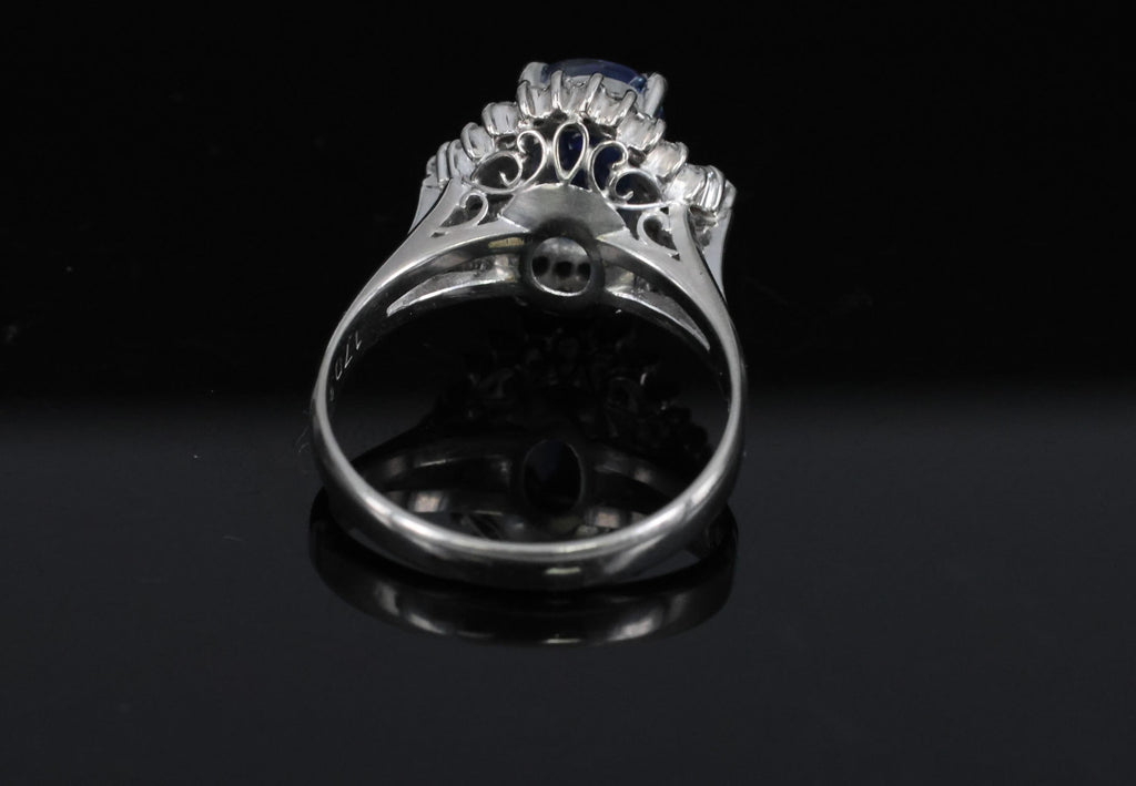 Fine 2.37ct GIA Madagascar Sapphire & 0.54ct Diamond Platinum Ring Size 6.75