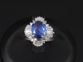 2.62ct GIA Ceylon Heated Sapphire & 0.47ct Diamond Platinum Ring Size 5.25, 7.5g