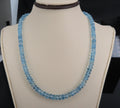 Estate 40ct 4.7mm Natural Aquamarine Bead 17" Sterling Silver Necklace, 12.9g