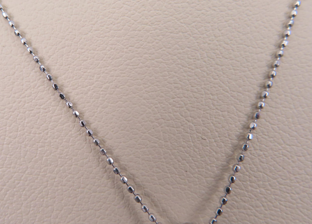 Vintage 0.19ct Princess Cut Natural Diamond Platinum Pendant Necklace