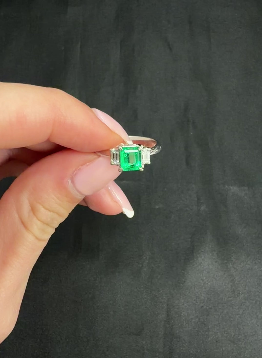 Fine 1.98ct GIA Colombian Emerald & 0.28ct Diamond Platinum Ring, Size 6.25