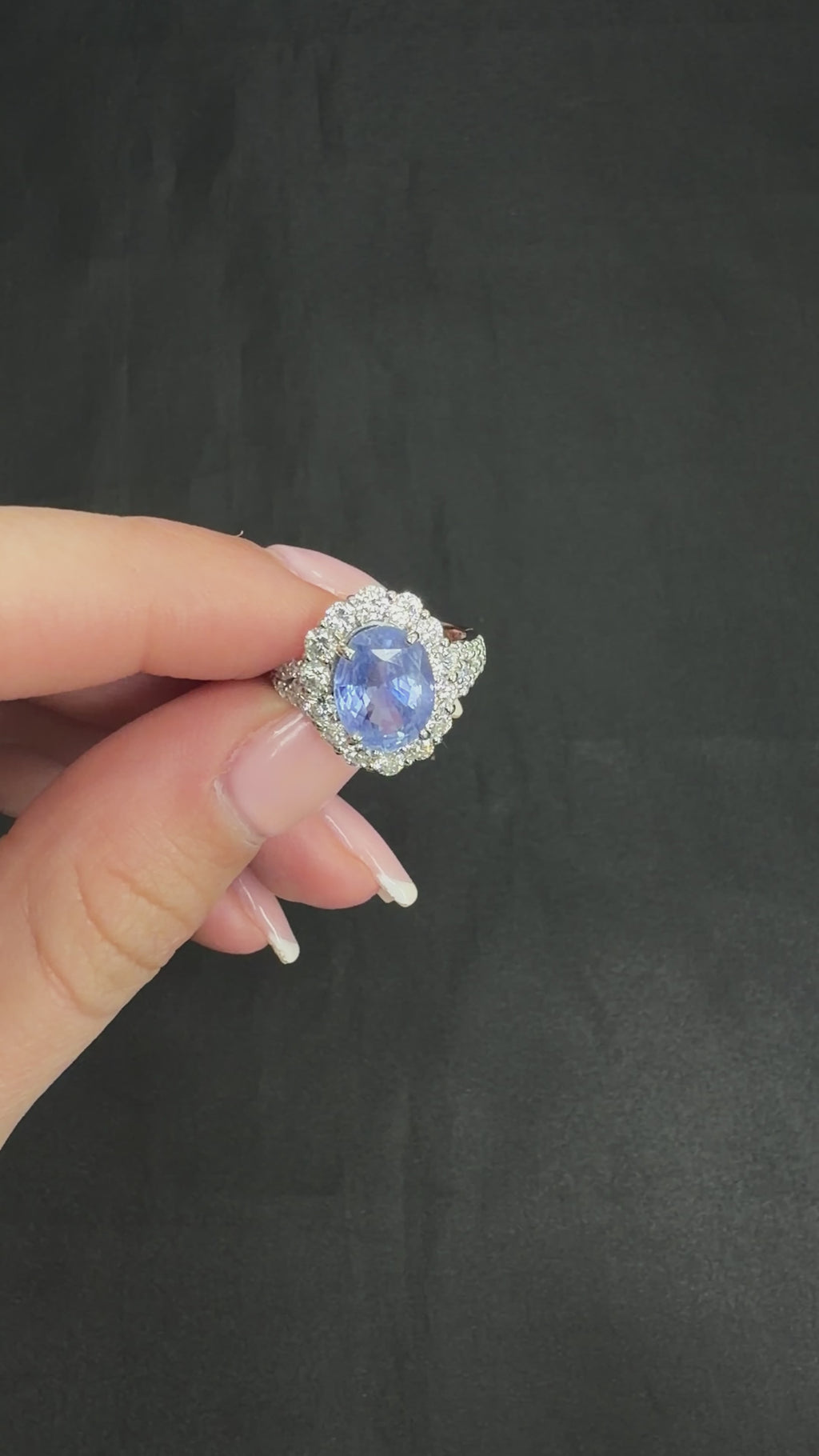 Rare 4.71ct GIA Ceylon No Heat Sapphire & 1.32ct Diamond Platinum Ring Size 6.25