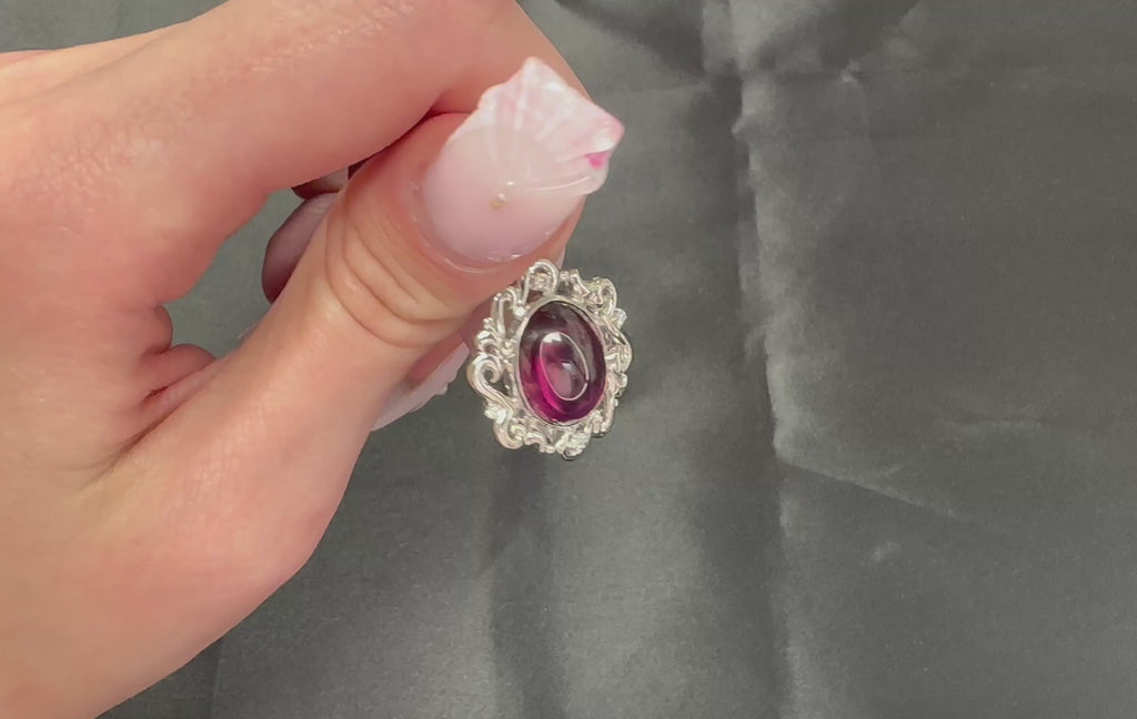 13.45ct GIA Certified Rhodolite Garnet & 0.12ct Diamond Platinum Pendant, 10.7g