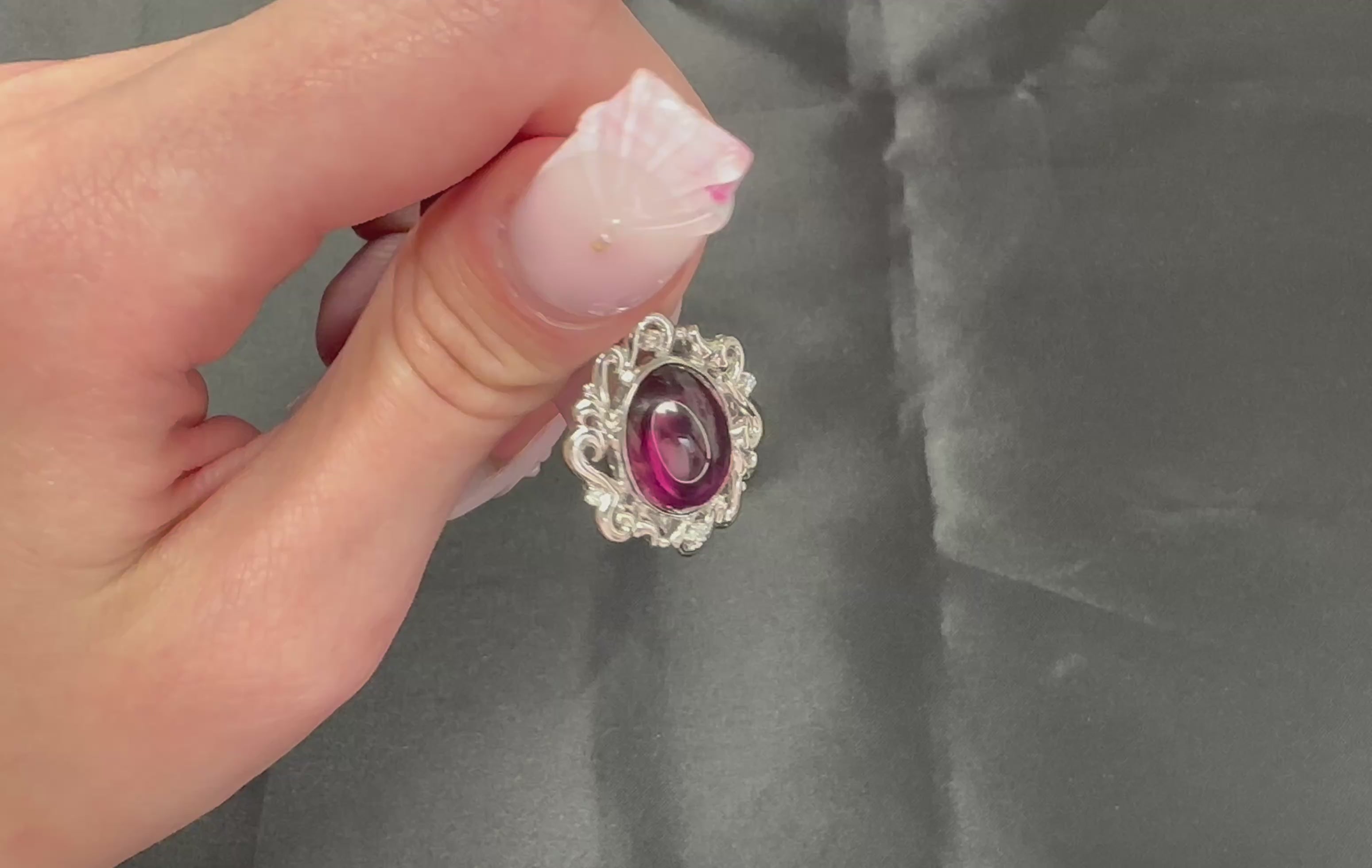 13.45ct GIA Certified Rhodolite Garnet & 0.12ct Diamond Platinum Pendant, 10.7g